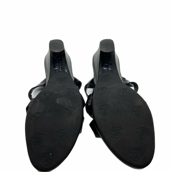 Sudini Slide Shoes Sandals Black Slip-on Block Heel sz 9 W Comfort Studded - Picture 9 of 16